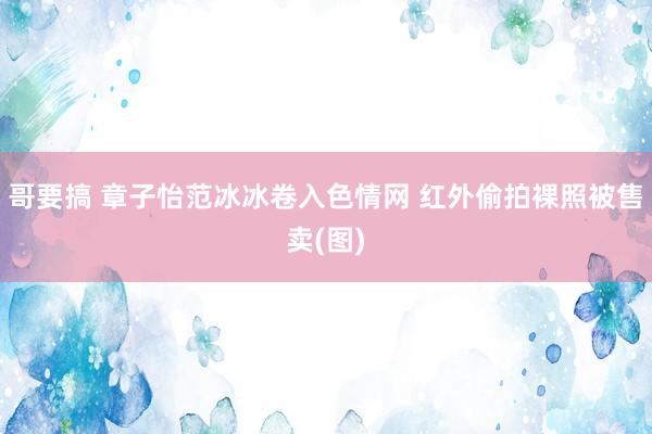 哥要搞 章子怡范冰冰卷入色情网 红外偷拍裸照被售卖(图)