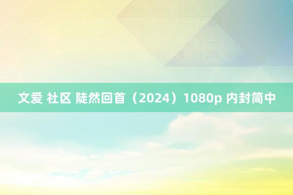 文爱 社区 陡然回首（2024）1080p 内封简中