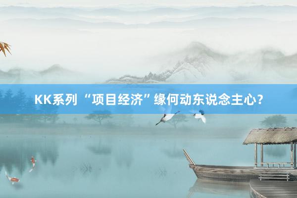 KK系列 “项目经济”缘何动东说念主心？