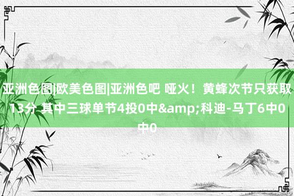 亚洲色图|欧美色图|亚洲色吧 哑火！黄蜂次节只获取13分 其中三球单节4投0中&科迪-马丁6中0